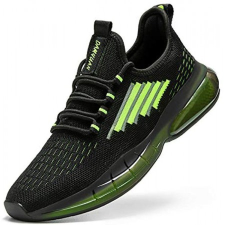 Mens Running Walking Gym Athletic Tennis Blade Shoes Fashion Breathable Sneakers Black-Green