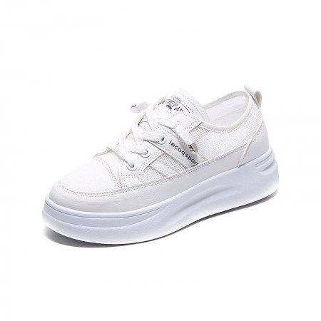 White Shoes Women Spring New Thick-Soled Increased Student Board Shoes Platform Shoes